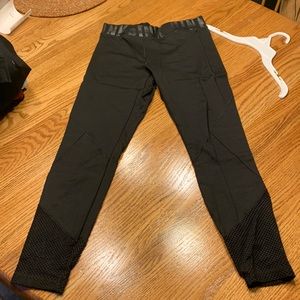 Black PINK leggings with mesh ankle detail